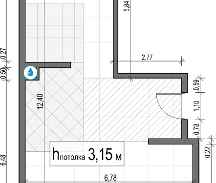 апартамент новостройка площадью 63,1 кв.м.